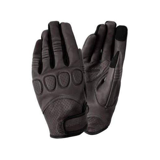 Tucano Urbano guanti gig pro uomo moto e scooter. Guanti moto pelle certificati ce. Guanti scooter estivi touch screen. Guanti motorino uomo estivi interamente in pelle di capra. Nero. Tg. L