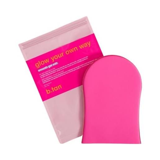 B. Tan gel body self tanning mitt | glow your own way smooth gel mitt - sunless tan gel applicator glove, streak-free, even application, double sided, reusable