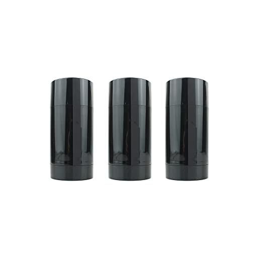 Imirootree 6pcs nero twist-up deodorante tubi lipgloss vuoto balm rossetto tubi contenitore e tubi deodoranti rotondi viaggi fai da te (75ml)