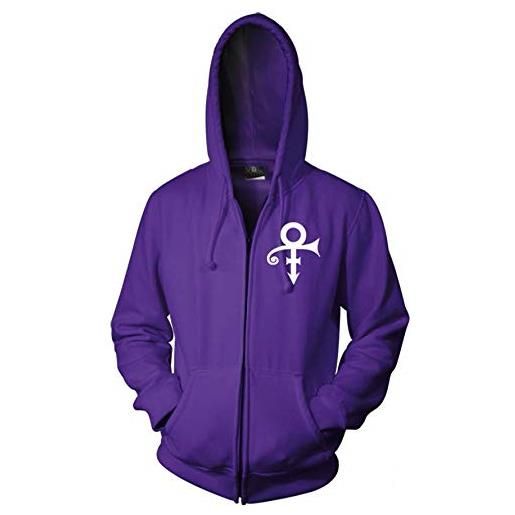 Prince casual felpa con cappuccio, viola, m unisex-adulto