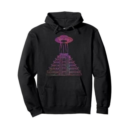 ThreadWeird antico teorico alieno ufo felpa con cappuccio