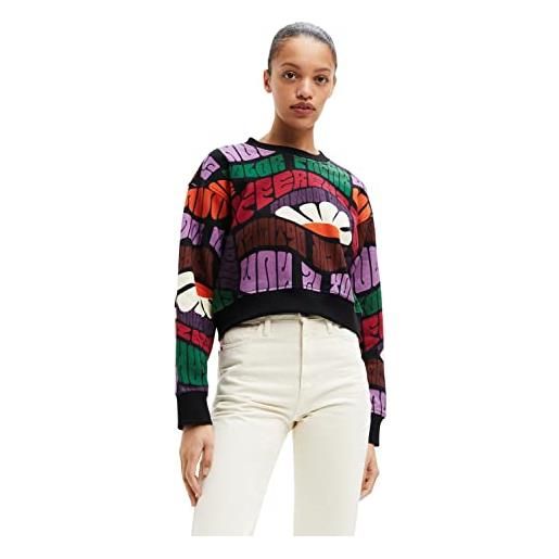 Desigual tuttifruti sweat_emma 9019 tutti fruti maglione, finiture materiali, m donna