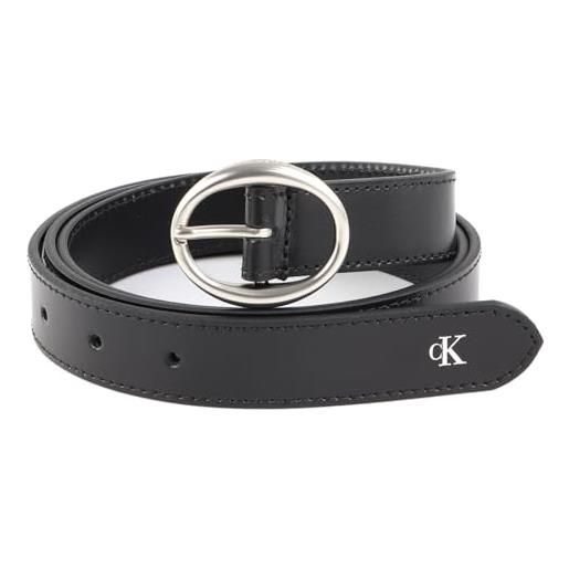 Calvin Klein pelle cintura ckj classic round belt 25mm w95 black nero