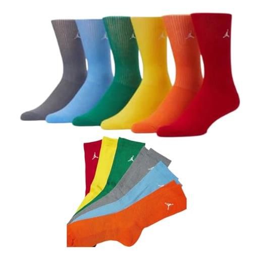 JORDAN calzini everyday essentials, set 6 paia, misura 35-37.5 eu, 7-9 anni