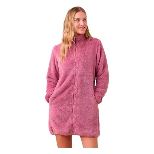 Noidinotte; more than pyjamas noidinotte - vestaglia donna eco pelliccia articolo unito. - l rosa