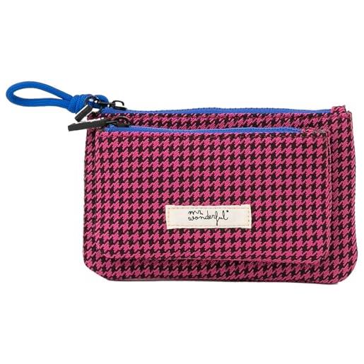 Mr. Wonderful - portamonete - motivo a quadri - accessorio di cartoleria originale - idea regalo