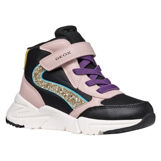 Geox j loftus girl d, scarpe da ginnastica, nero, 25 eu