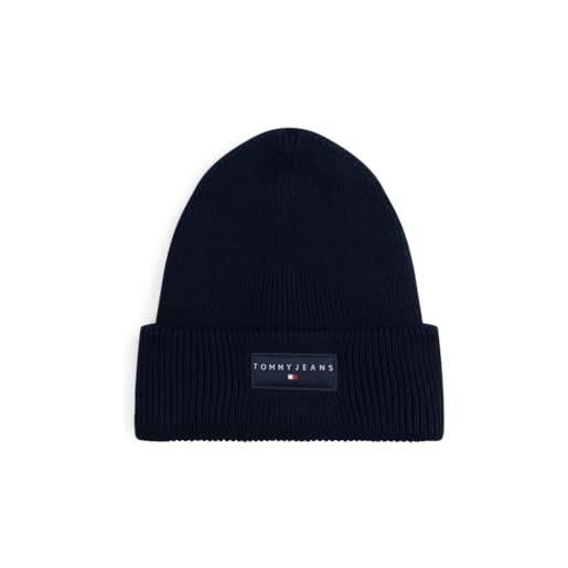 Tommy Jeans tjm linear beanie am0am13666 berretto, black (black), taglia unica adulto