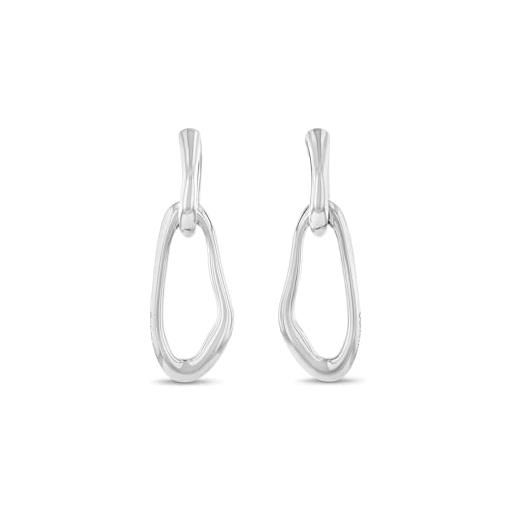 Calvin Klein orecchini pendenti e anello aperto da donna collezione ck statement links in acciaio inossidabile