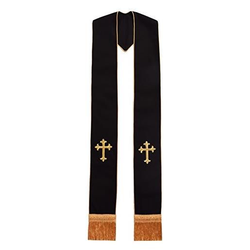 BLESSUME chiesa sacerdote stola con croce nero (white)
