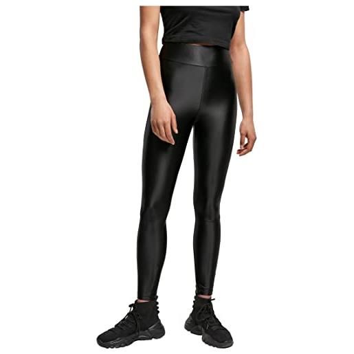 Urban Classics ladies highwaist shiny metallic leggings donna leggings nero xxl