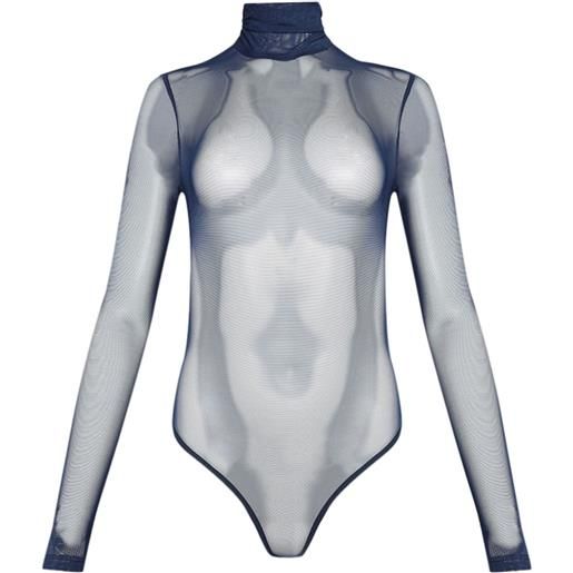 LaQuan Smith body con scollo posteriore - blu