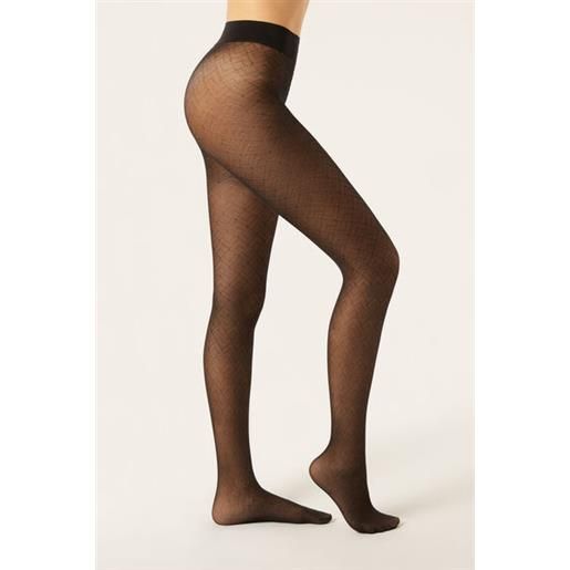 Calzedonia collant semicoprenti chevron nero