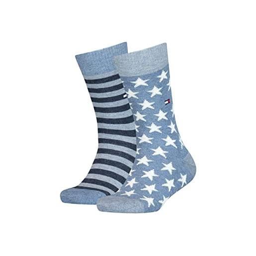 Tommy Hilfiger classic, calzini unisex - bambini e ragazzi, navy 816, 31-34