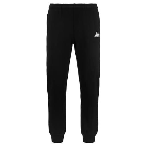 Kappa - pantaloni tuta, ragazzo/a, nero, cotone, palestra, Kappa4training bemic, taglia: 14y