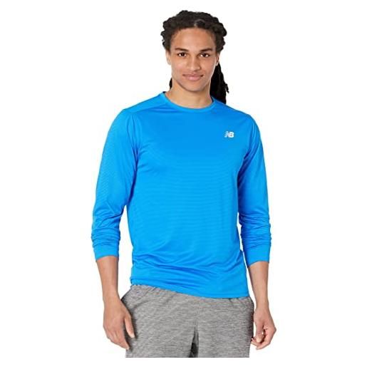 New Balance accelerate long sleeve, t-shirt uomo a manica lunga da running - mt03205 (l, serene blue)