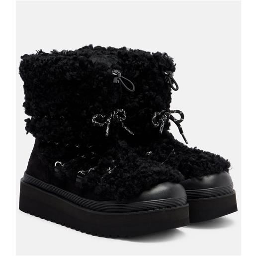 Tory Burch stivaletti mellow in suede e shearling