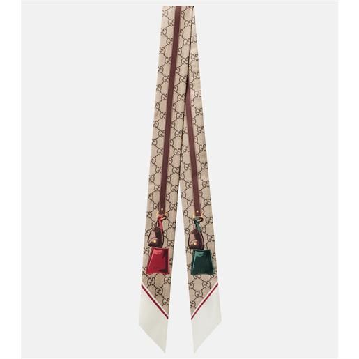 Gucci foulard in twill di setagg