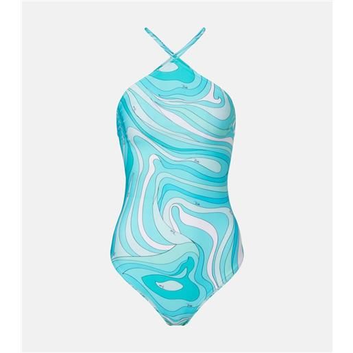 Pucci costume intero marmo con scollo allâamericana