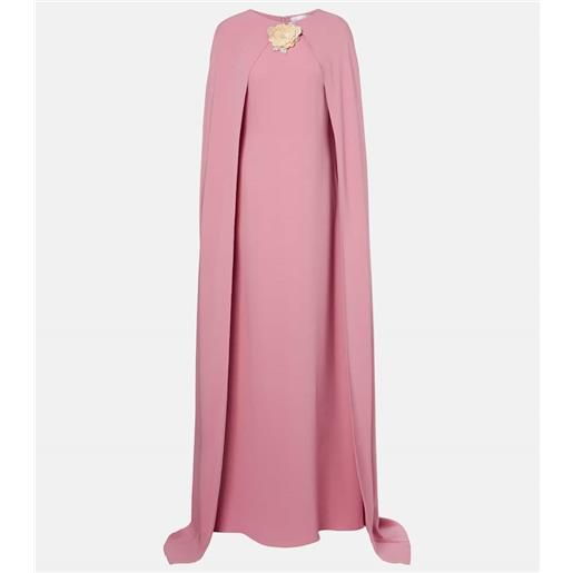 Oscar de la Renta abito lungo in georgette di misto seta