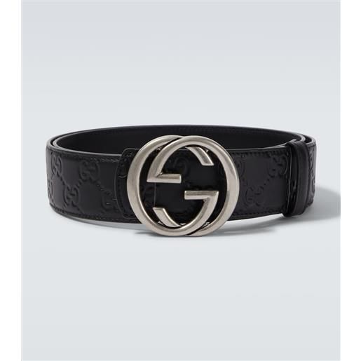 Gucci cintura reversibile interlocking g in pelle
