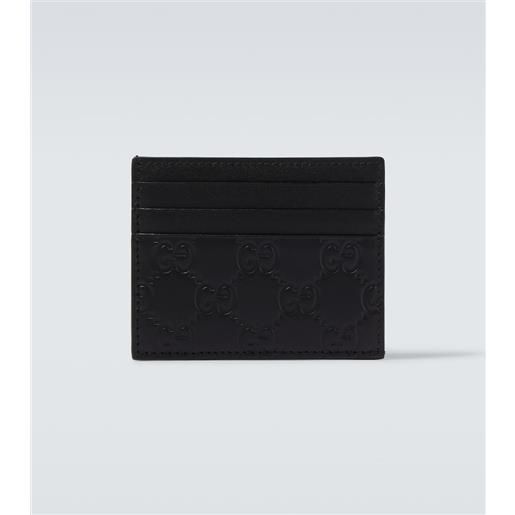 Gucci portacarte gg emblem in pelle