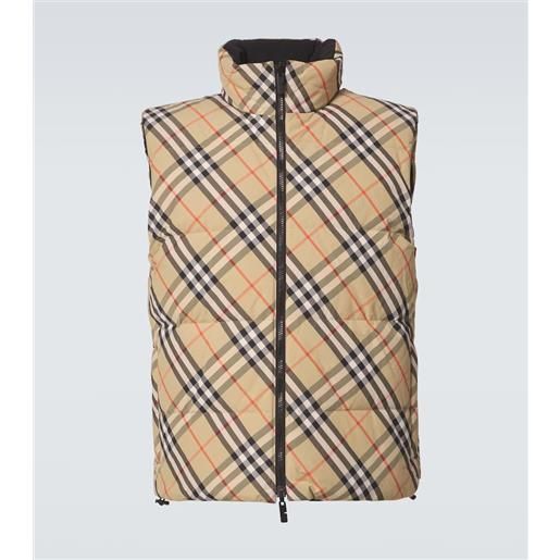 Burberry piumino Burberry check senza maniche