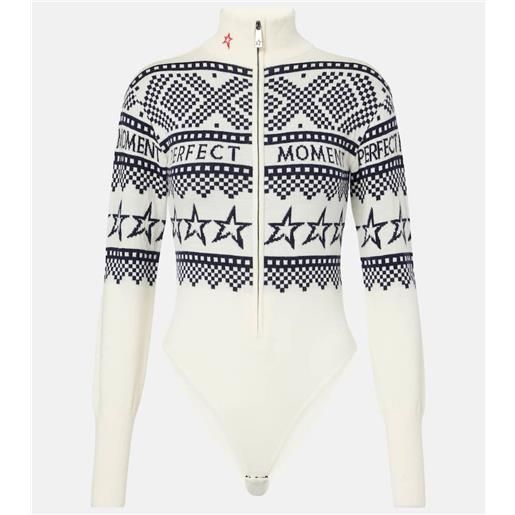 Perfect Moment body in lana con intarsio