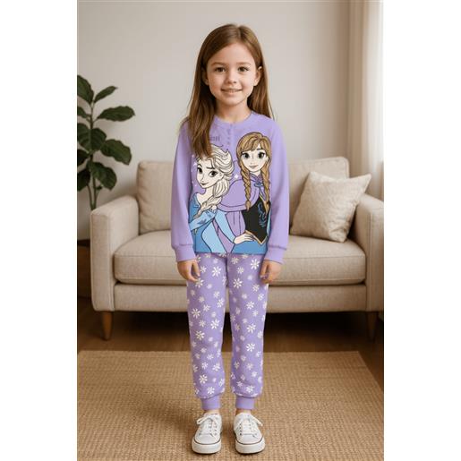 Disney pigiama cotone felpato frozen bambina baby dy50a3578