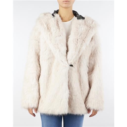 TWIN SET pelliccia naturale con cappuccio