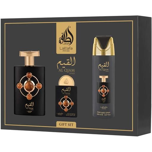 Lattafa pride al qiam gold edp 100 ml + edp 20 ml + deo spray 200 ml