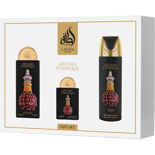 Lattafa pride artisan ethnique edp 100 ml + edp 20 ml + deo spray 200 ml