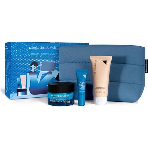 Diego Dalla Palma Milano hydration passion kit set v2 crena viso + siero + struccante + pochette set