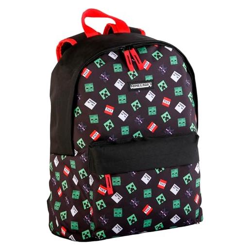 Minecraft zaino scuola americana tnt, unisex bambini, multicolore, grande, multicolore, l