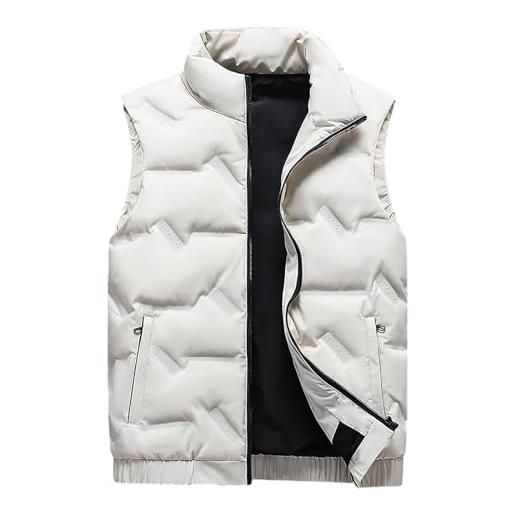 Generisch gilet in piuma da uomo con colletto alto, invernale, per attività all'aria aperta, caldo, nero , 4xl