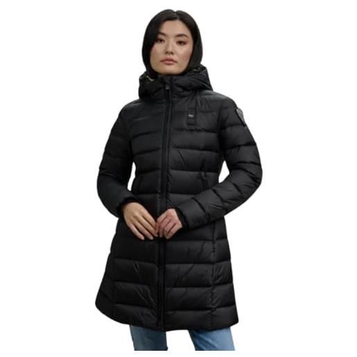 Blauer giubbino lungo impermeabile, piumino lungo da donna modello agnes 25wbldk03102 (it, testo, xl, regular, regular, 999ei nero interno beige)