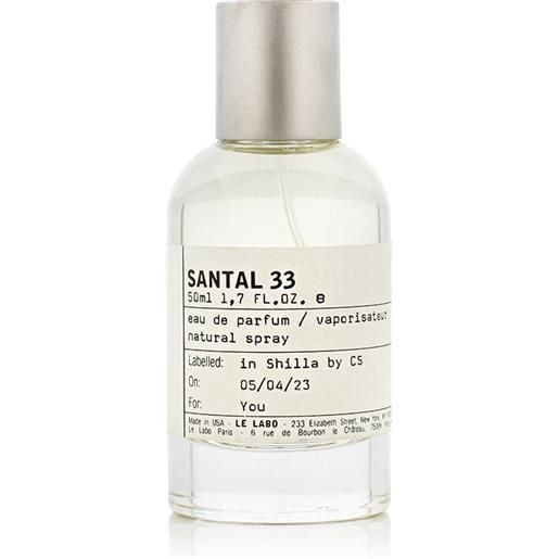 Le Labo santal 33 eau de parfum (unisex) 50 ml