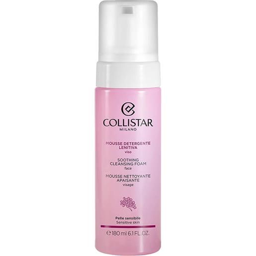 Collistar mousse detergente lenitiva 180 ml mousse detergente lenitiva per il viso dispenser pelle sensibile