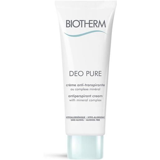 Biotherm deo pure creme 75 ml deodorante anti-traspirante crema