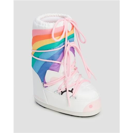 Moon Boot stivali da neve bianchi da bambino Moon Boot icon unicorn