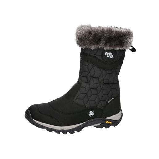 Brütting elisa, stivali da neve donna, nero, 38 eu