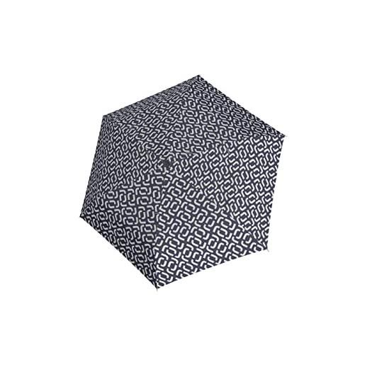 Reisenthel umbrella pocket mini - ombrello tascabile antivento piatto, leggero e resistente, apertura manuale, realizzato con bottiglie in pet riciclate, fantasia signature navy