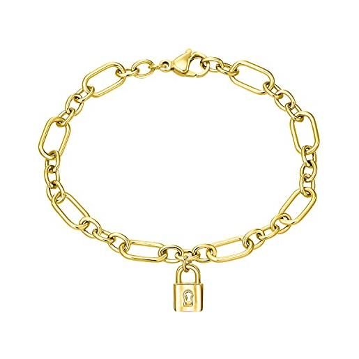 s.Oliver Bracciale da uomo in acciaio inox, 18,5 + 1,5 + 1,5 cm + 1,5 cm, grigio, bussola, viene fornito in scatola regalo per gioielli, 2036847, Senza gemme