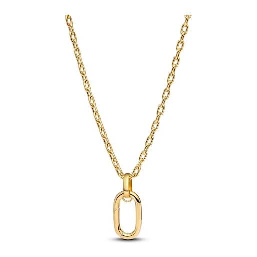 PANDORA me 364083c00-70 - collana a maglia con grandi maglie apribili, in lega metallica placcata in oro 14 carati, compatibile con me, dimensioni: 70 cm