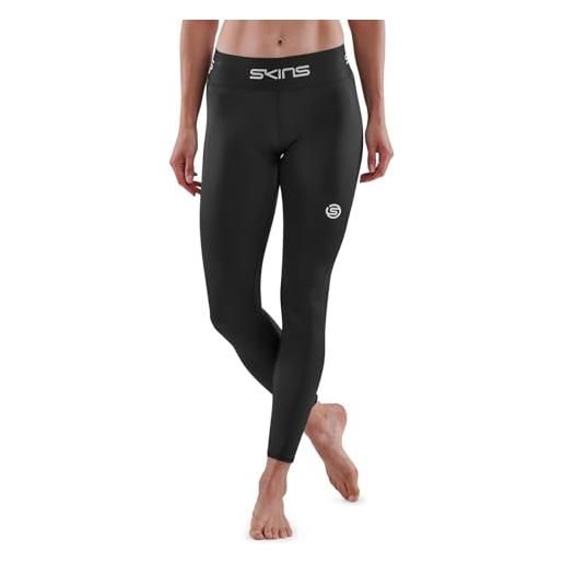 Skins series-1 performance compression 7/8 tights pantaloni, nero, s donna