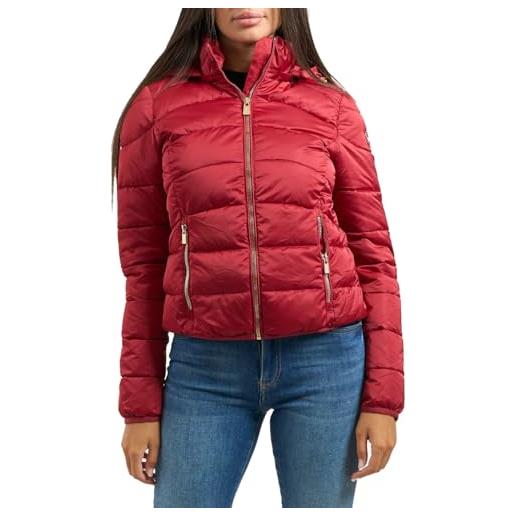 Yes Zee giubbotto da donna trapuntato con cappuccio rosso taglia xxl codice j007-m800-0562
