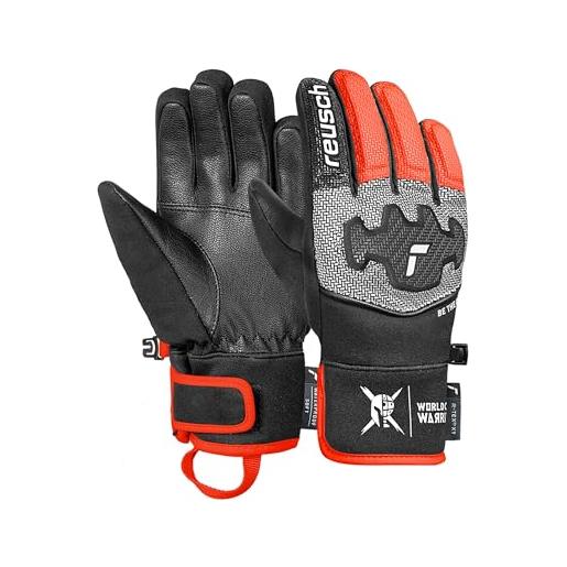Reusch worldcup warrior prime r-tex xt - guanti da sci per bambini e adolescenti, impermeabili, antivento, traspiranti, softshell, pelle vegana