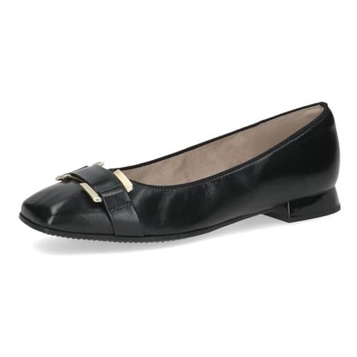 CAPRICE ballerine da donna in pelle con piccolo tacco, rosso (bordeaux nappa), 39 eu