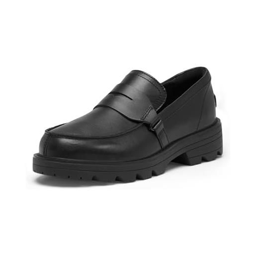 Sorel revel ave loafer, scarpe da città donna, black, black, 39 eu
