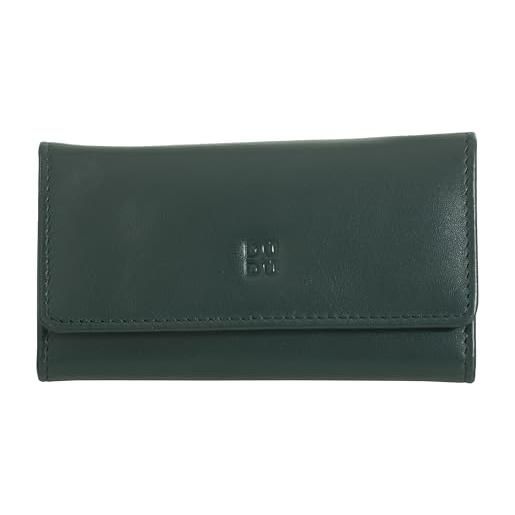 Dudu portachiavi classico in vera pelle uomo donna multicolore a 6 ganci mangrove